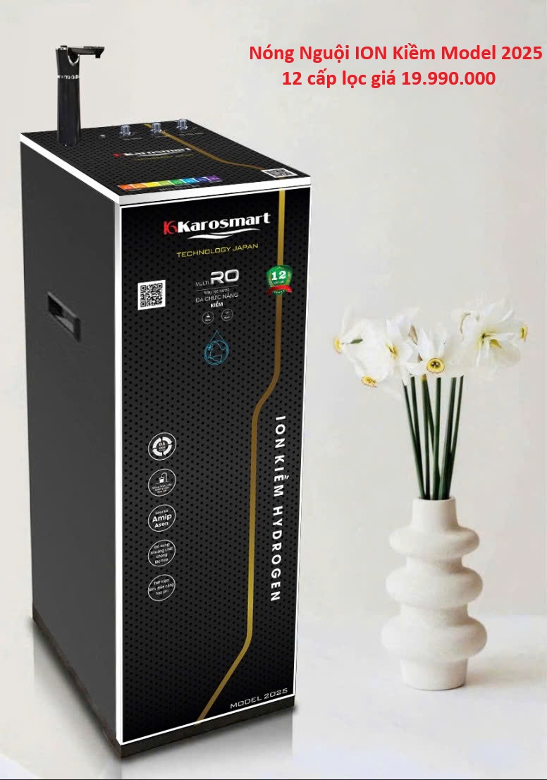 Máy lọc nước nóng nguội KAROSMART ion kiềm 2025