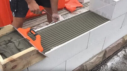 thi công gạch nhẹ bằng vữa trộn sẵn