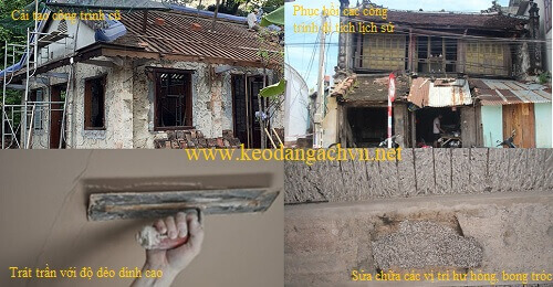 vữa khô trộn sẵn cho việc sửa chữa cải tạo nhà cũ