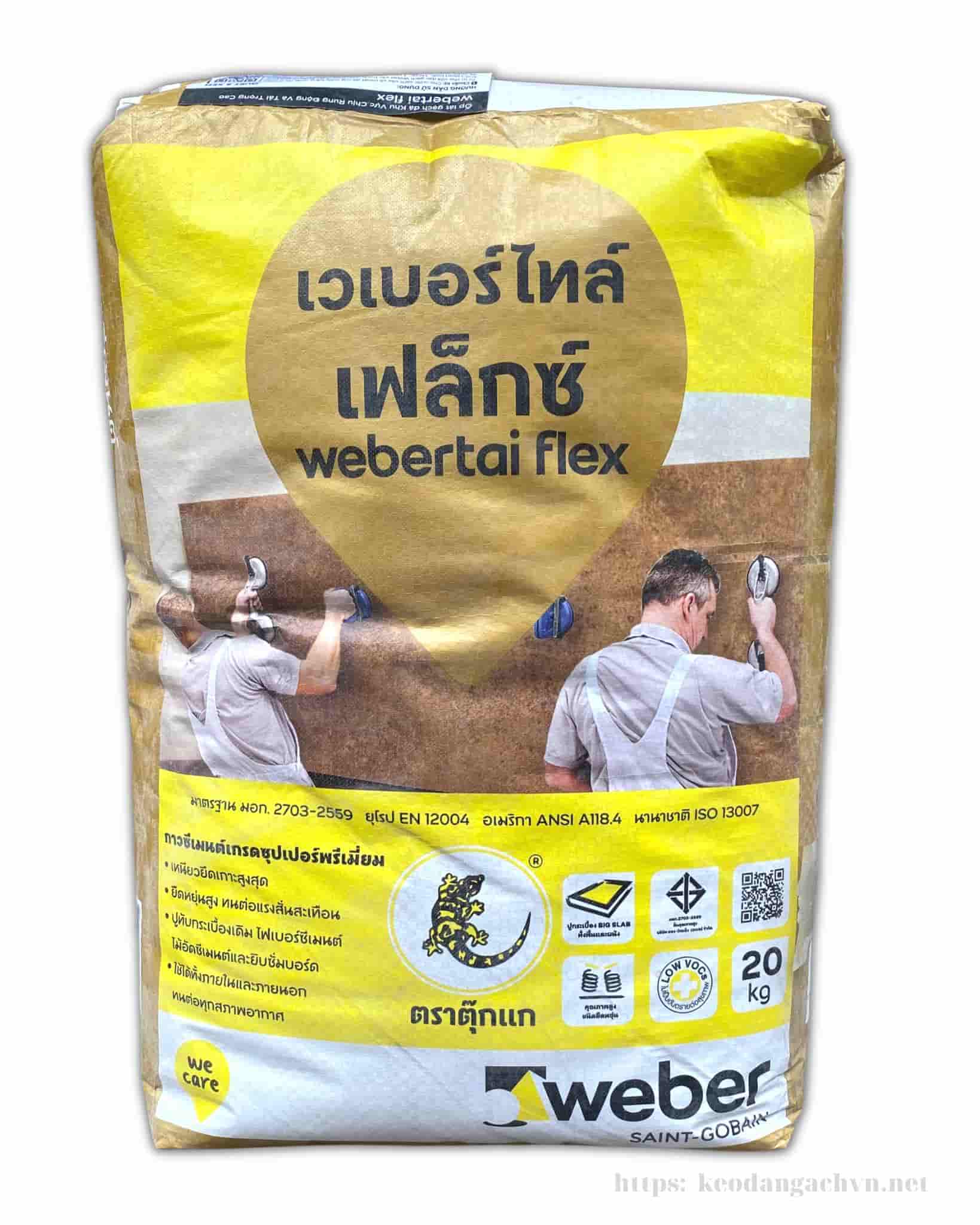 keo ốp lát ngoài trời weber tai flex