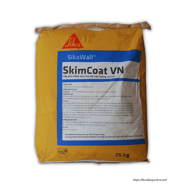 bột bả, trám trét, sửa chữa bề mặt bê tông SikaWall Skimcoat VN