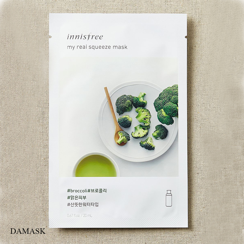 Mặt Nạ Dưỡng Da Chiết Xuất Bông Cải Xanh Innisfree My Real Squeeze Mask Broccoli