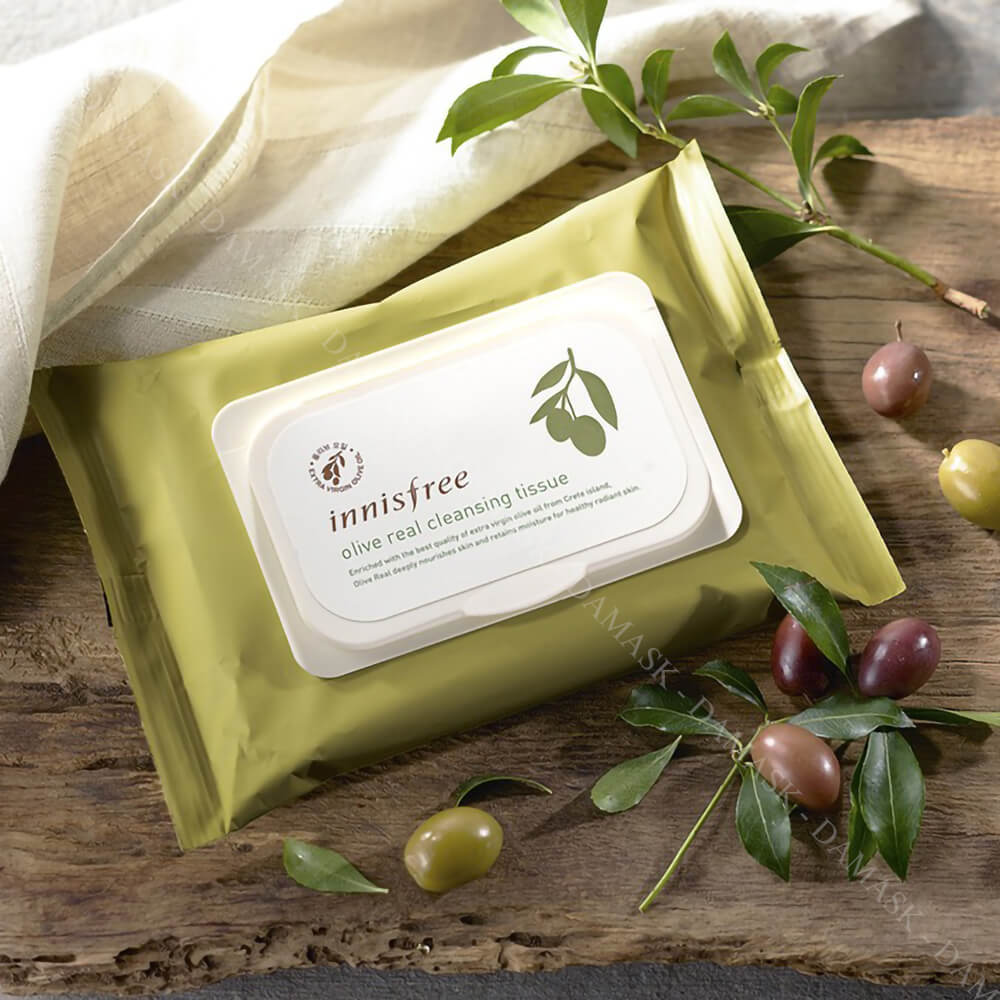 Khăn tẩy trang Innisfree Olive Real Cleansing Tissue