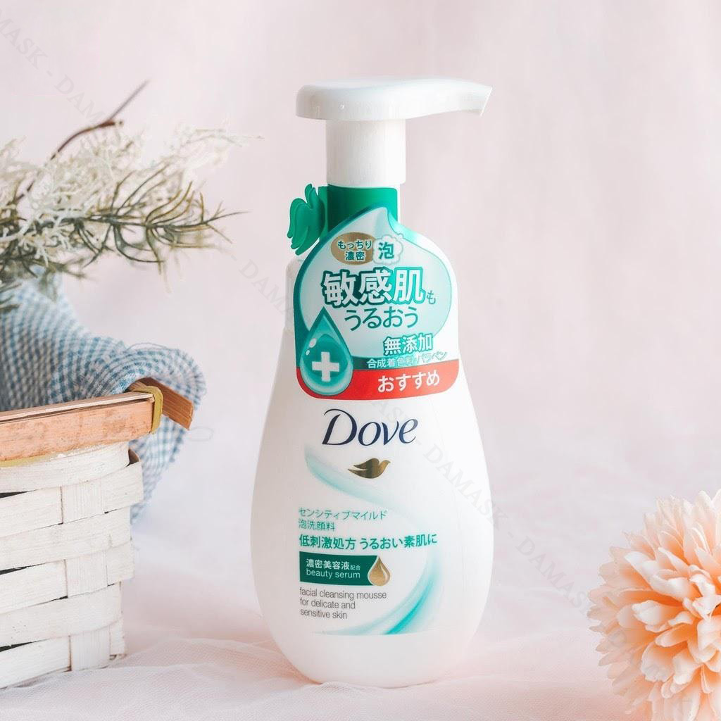 Sữa Rửa Mặt Cho Da Nhạy Cảm Dove Mousse for Delicate and Sensitive Skin