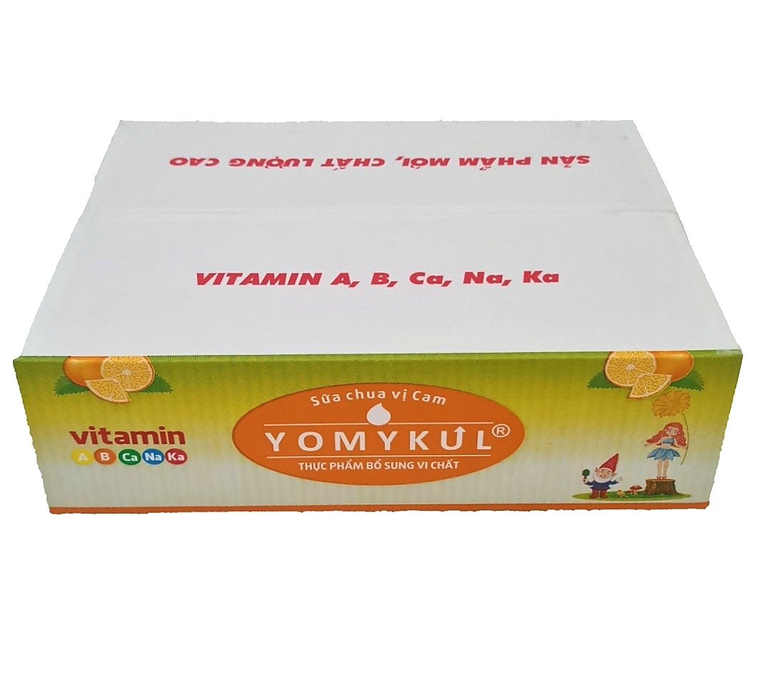 Thùng sữa chua uống vitamin Yomykul cam