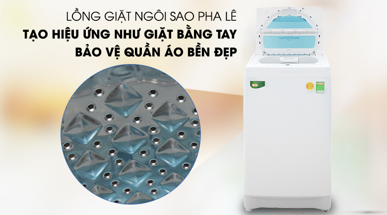 Bảo vệ tốt sợi vải nhờ lồng giặt ngôi sao pha lê