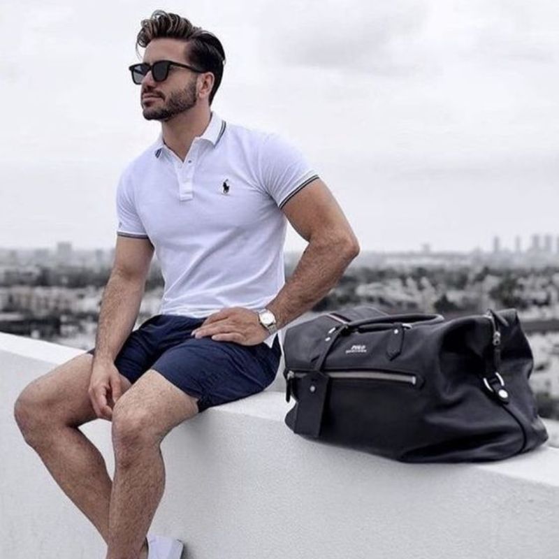 Hoá chàng trai thể thao khi mix áo polo cùng quần short