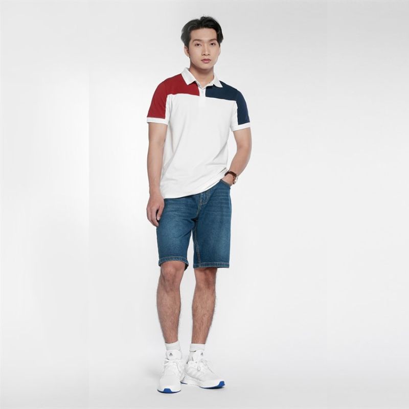 Trẻ trung khi phối áo polo cùng giày thể thao