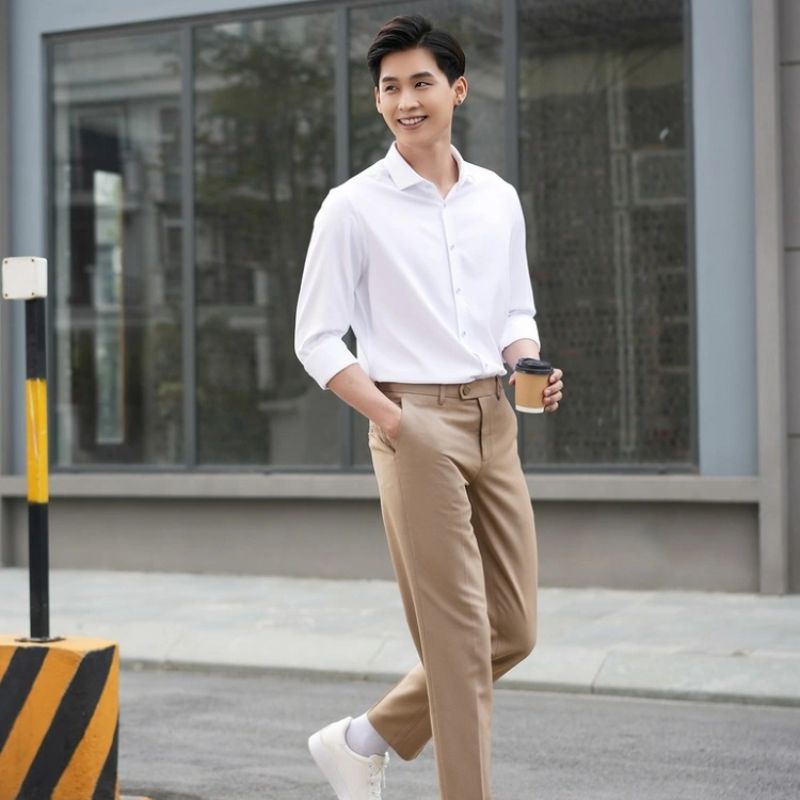 Hoá quý ông lịch thiệp khi diện áo sơ mi cùng quần tây