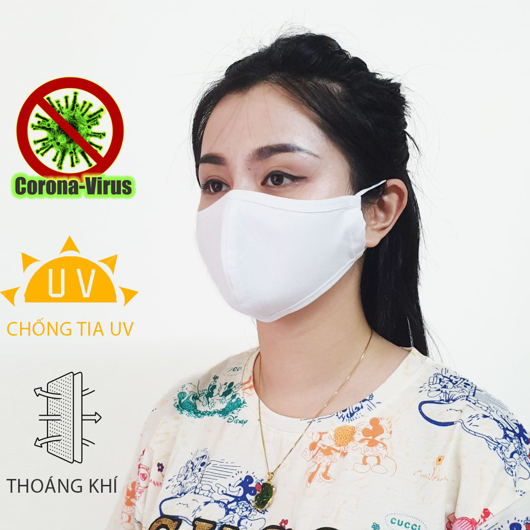 Khẩu trang vải kháng khuẩn Breli - KT002-WT