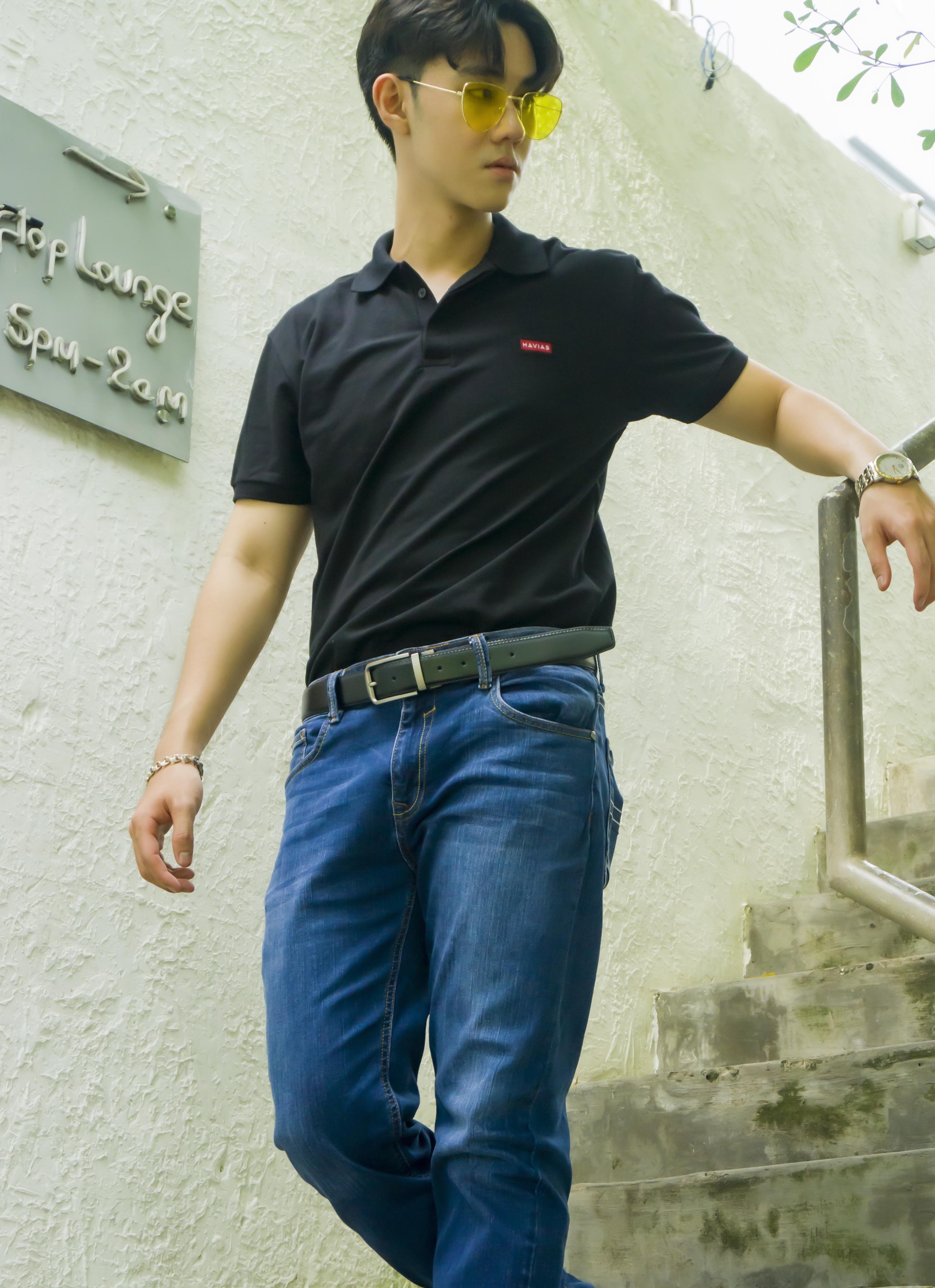 Dây nịt thắt lưng khoá xoay 2 mặt HAVIAS Class8