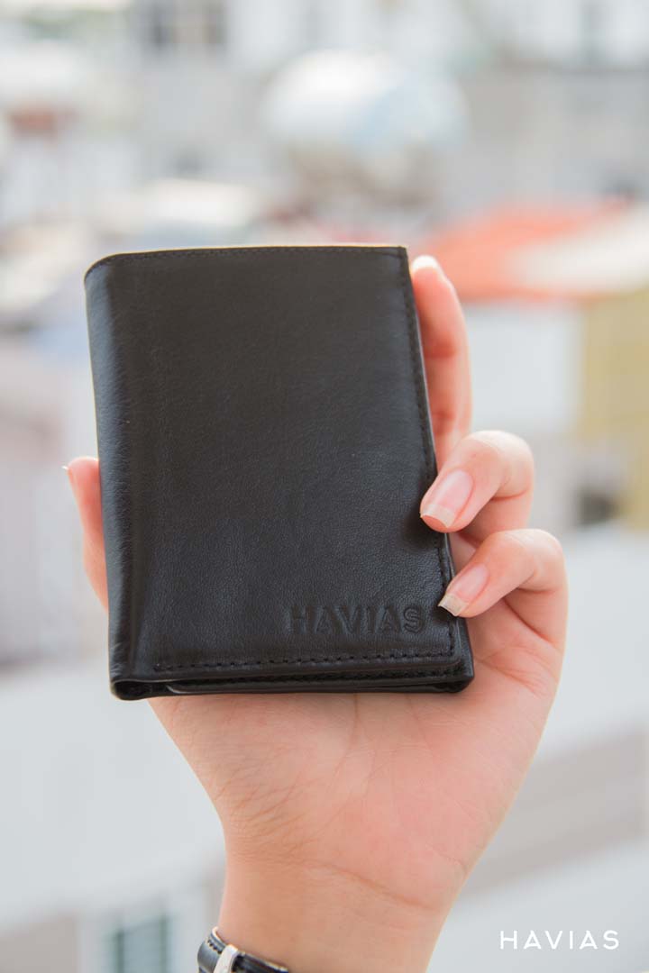 Ví da thật Mini Note Wallet Havias