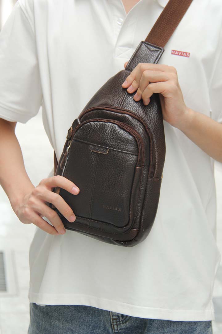 Túi đeo chéo da bò thật SLING HAVIAS®