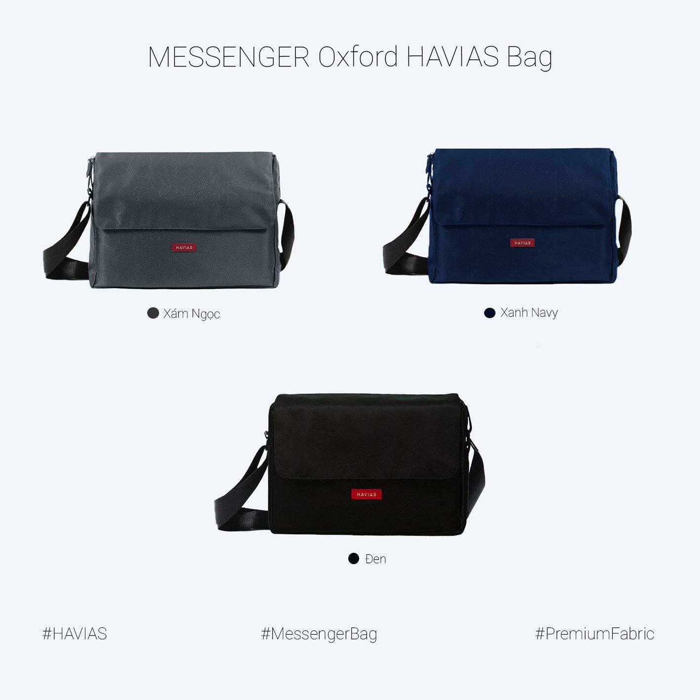 Bảng màu túi Messenger Bag HAVIAS