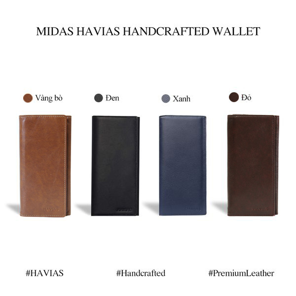 Ví dài Midas HAVIAS da Calfskin_bảng màu 