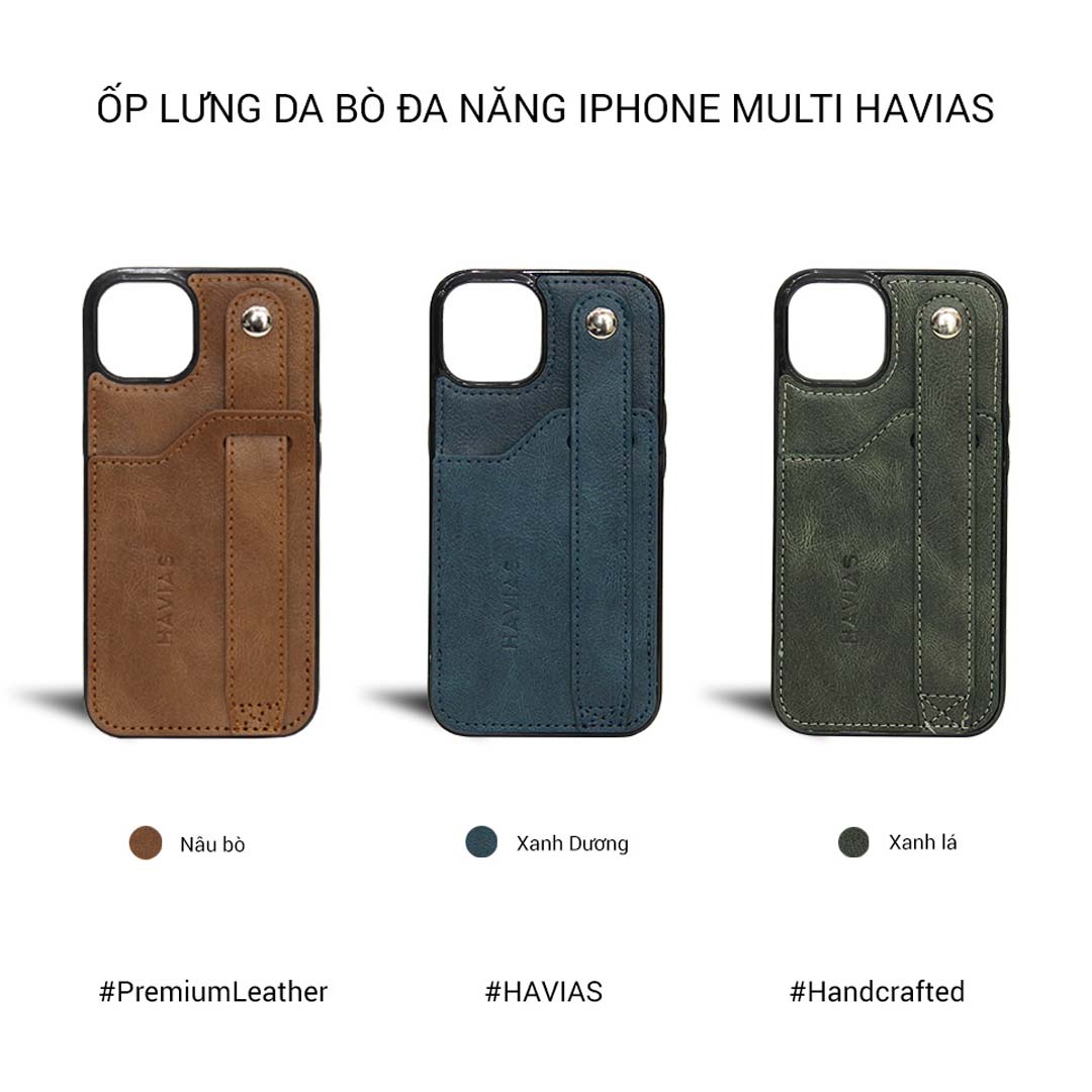 Ốp lưng da bò đa năng Iphone Multi HAVIAS