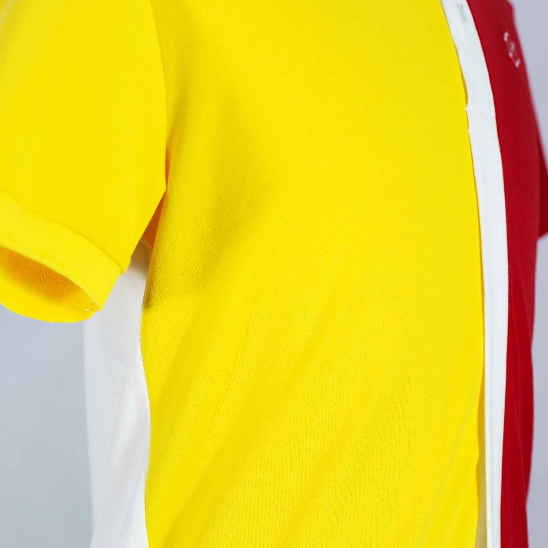 Áo Thun Polo cao cấp Đỏ phối Vàng Trắng