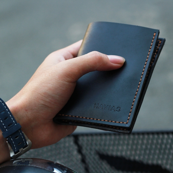 Ví da bò cho nam HAVIAS thiết kế tinh tế, da thật 100%