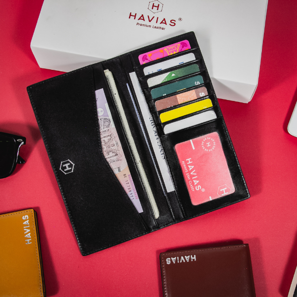 Ví da bò cho nam HAVIAS làm từ da bò thật 100%, thiết kế tinh tế