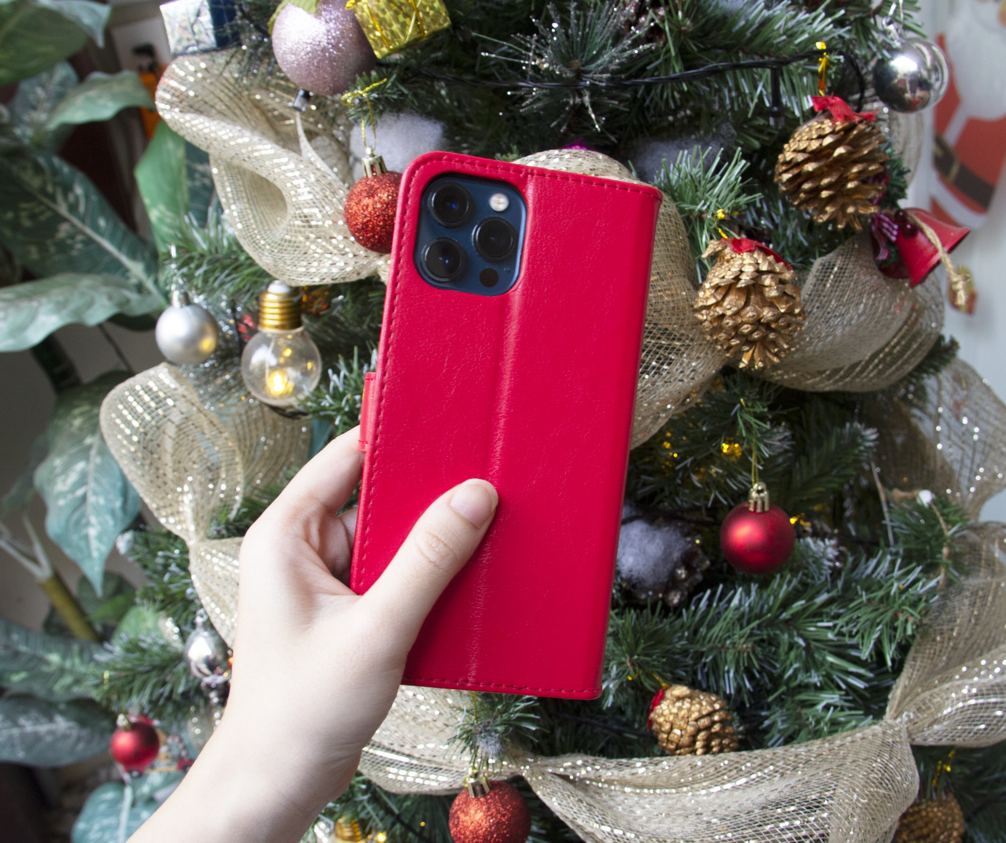 Ốp da điện thoại iPhone HAVIAS đỏ