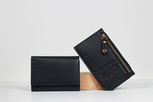 ví da cặp đôi havias màu đen heart3 harmony