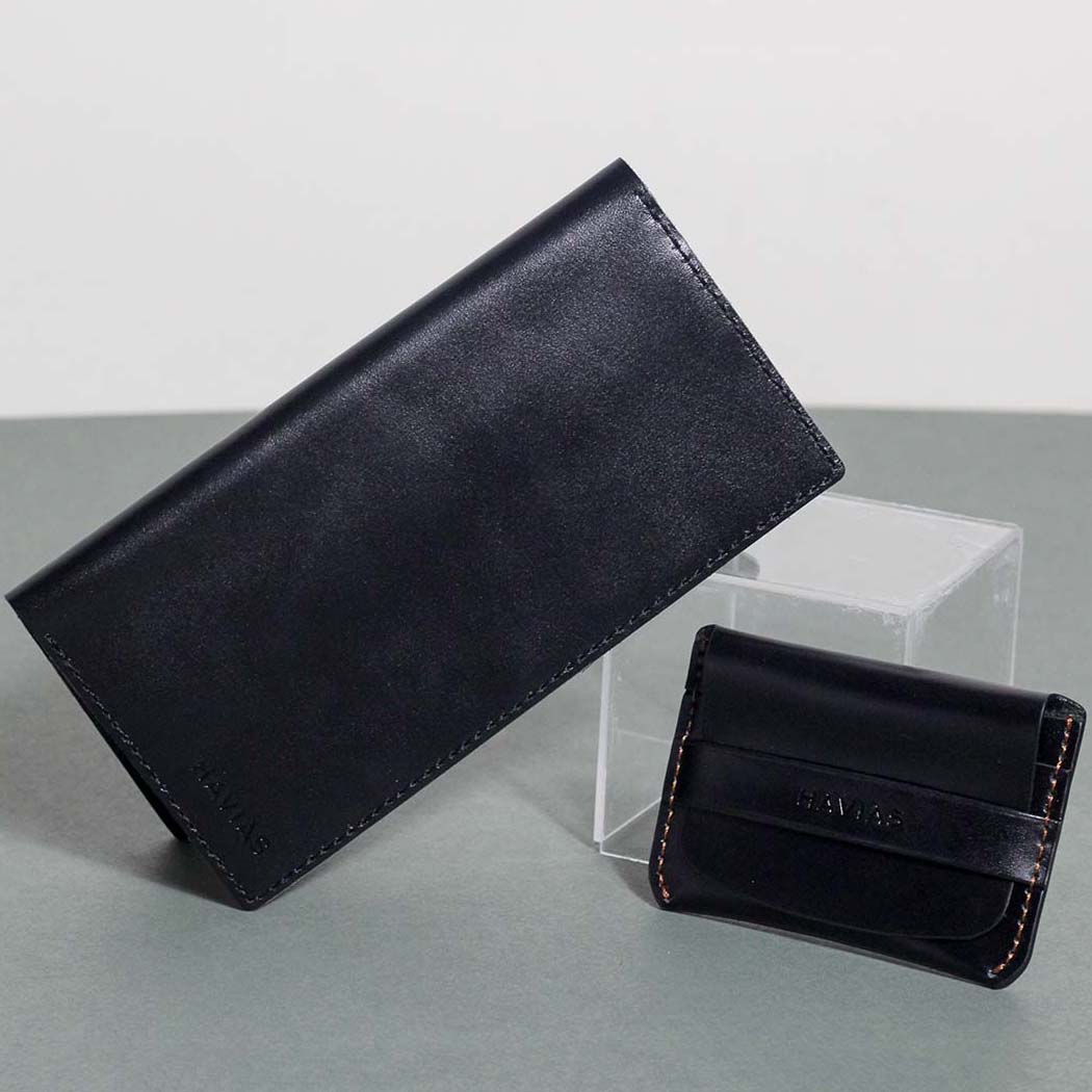 Couple Ví Venuta & Smile Handcrafted Wallet Black