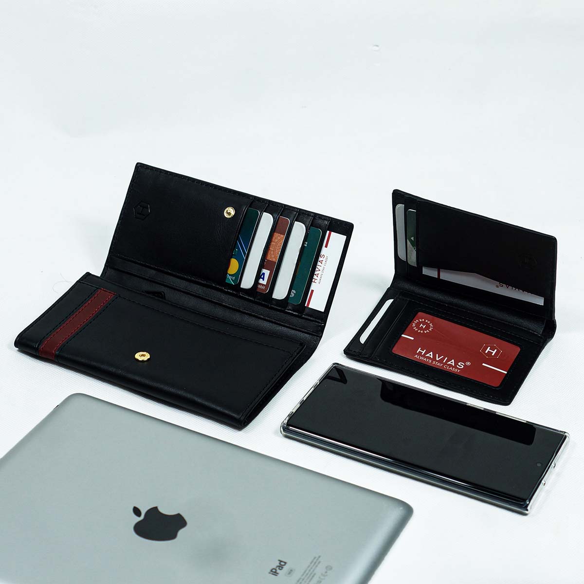 Couple Ví Heyday2 & Verzip2 Handcrafted Wallet Black ví cặp da thật may thủ công nam nữ màu đen