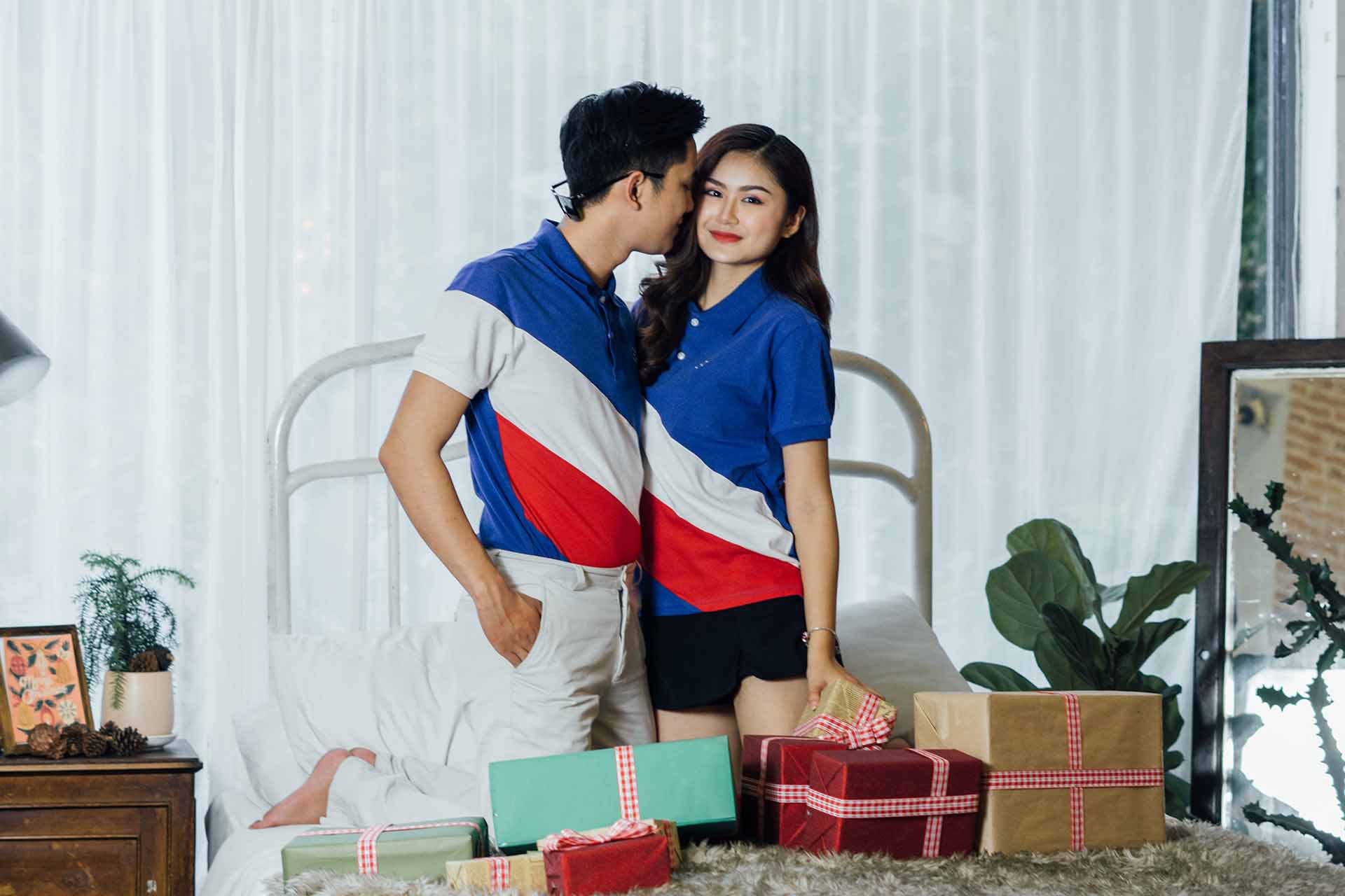 Áo thun đôi tình nhân couple phối màu cao cấp HAVIAS