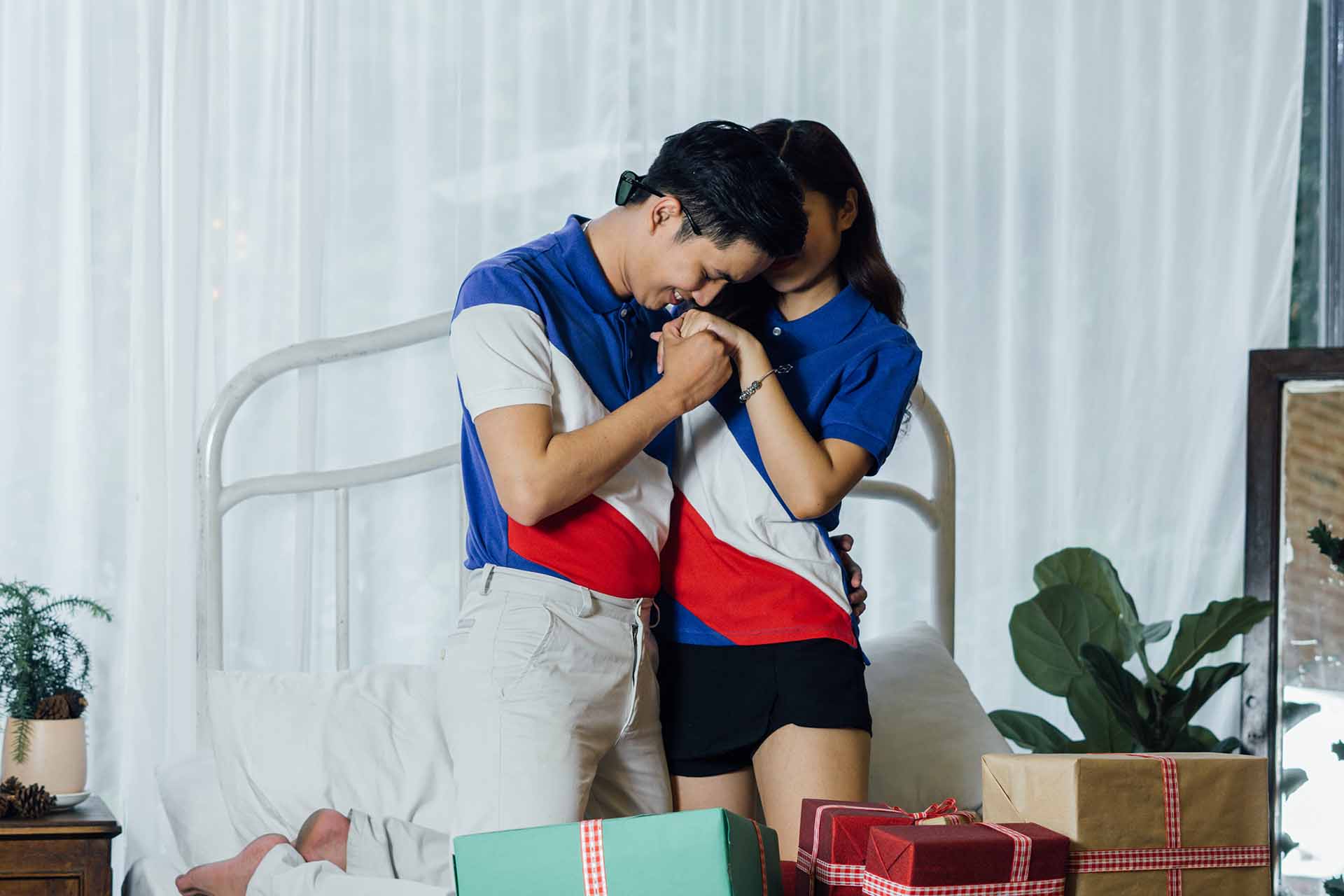 Áo thun đôi tình nhân couple phối màu cao cấp HAVIAS