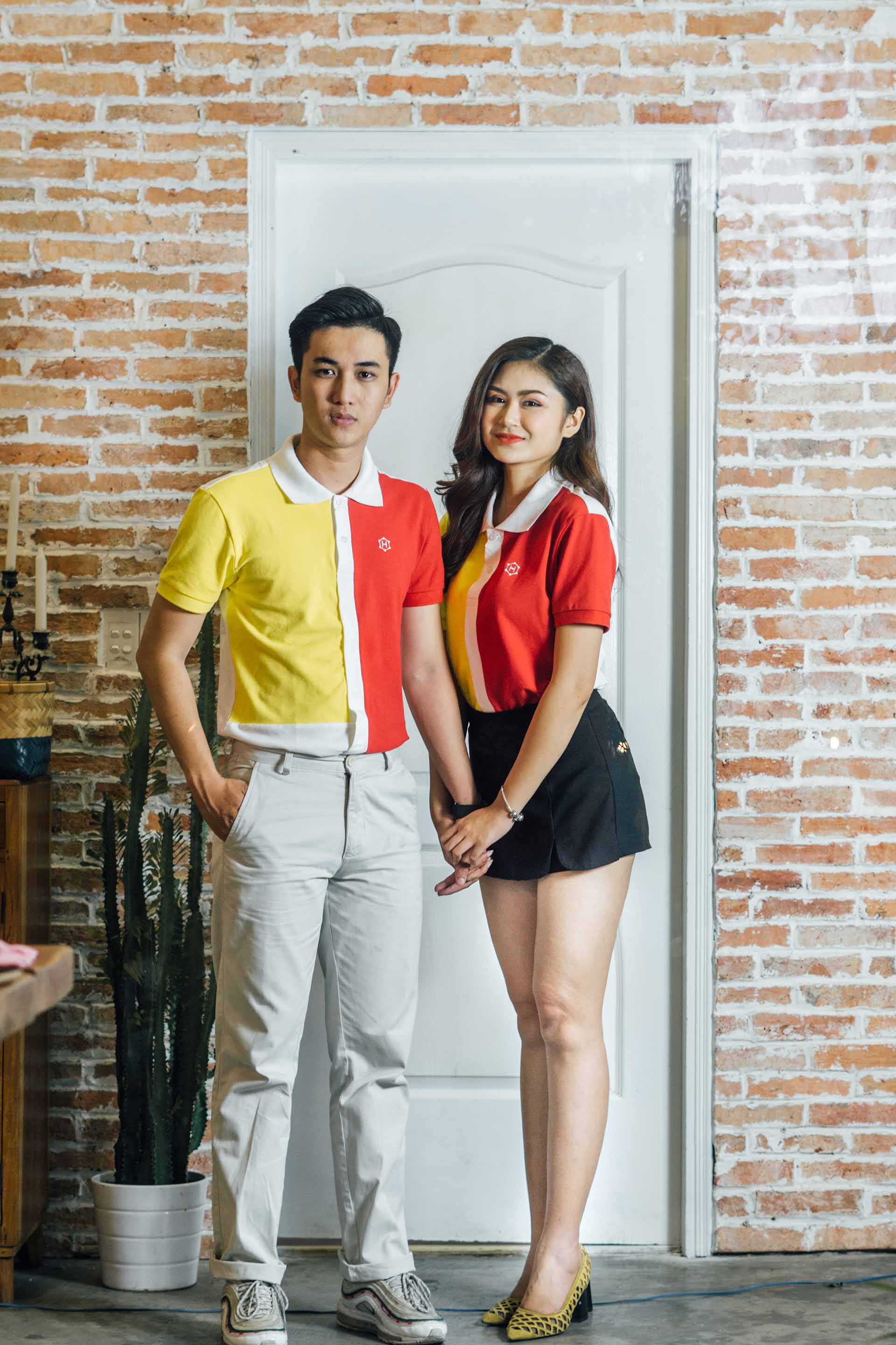 Áo thun đôi tình nhân couple phối màu cao cấp HAVIAS