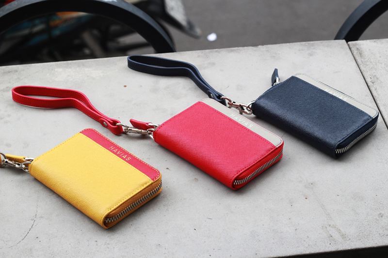 Bóp ví da thật nam nữ Ví da Saffiano Mini Versa HAVIAS Wallet