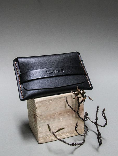 card holder smile đen havias da thật cao cấp
