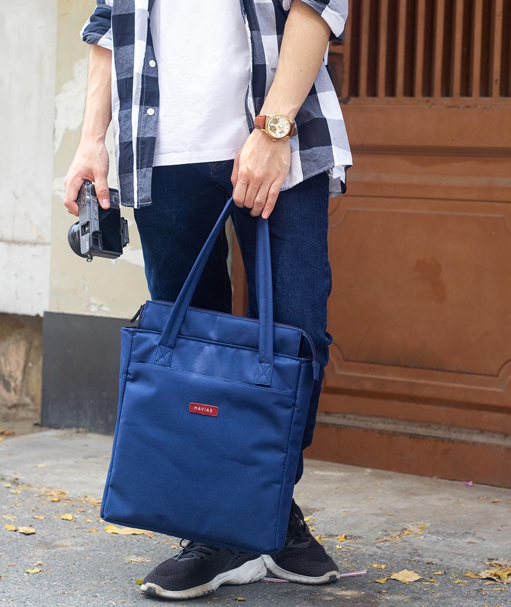 Túi Xách Tote Oxford màu Xanh_1