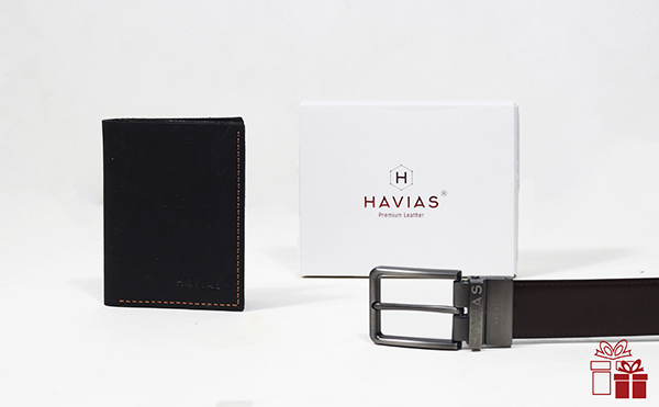 Bóp ví da thật nam nữ Set cặp ví Venumi & dây lưng Class8 HAVIAS