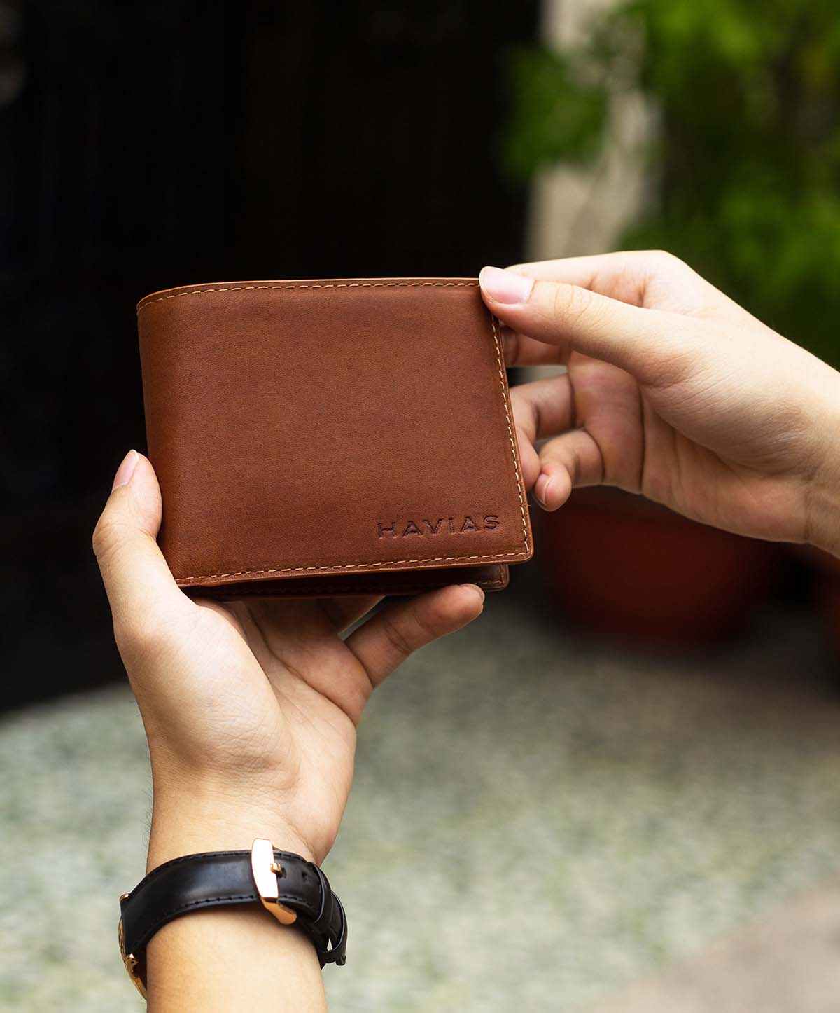 Ví ngắn Venus2 Handcrafted Wallet nâu