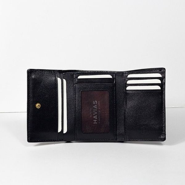 Ví da thật màu đen heart3