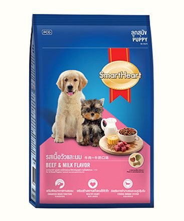 Thức Ăn Khô Cho Chó Con SmartHeart Puppy Beef & Milk Flavor 1.5kg