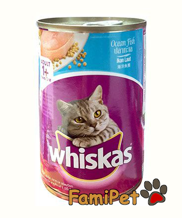 Thức Ăn Ướt Cho Mèo Whiskas Vị Cá Biển Lon 400g