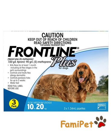 Thuốc Trị Ve Rận Nhỏ Gáy Frontline Plus Cho Chó (10-20kg)