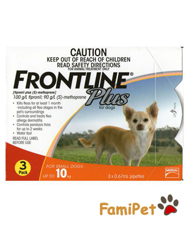 Thuốc Trị Ve Rận Nhỏ Gáy Frontline Plus Cho Chó Nhỏ Hơn 10kg