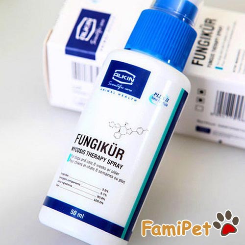 Thuốc xịt trị nấm cho chó mèo Fungikur 50ml