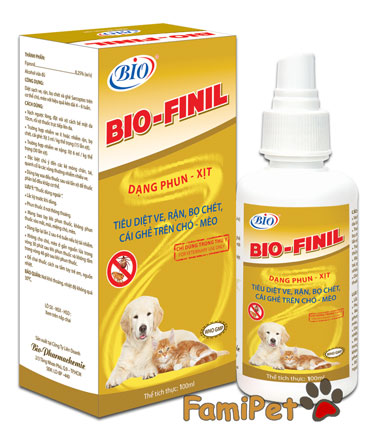 Xịt Điều Trị Ve Rận Cho Chó Mèo - Bio Finil