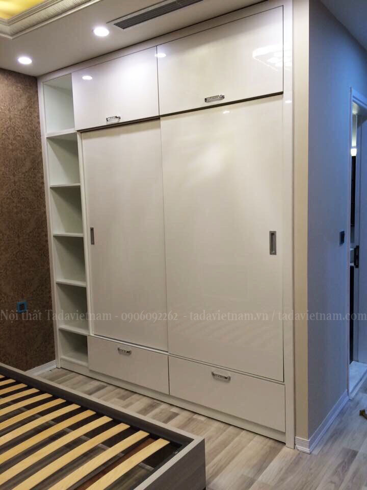 Nội thất tông trắng hiện đại cho phòng ngủ