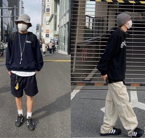 Phối áo hoodie phối giày Adidas nam