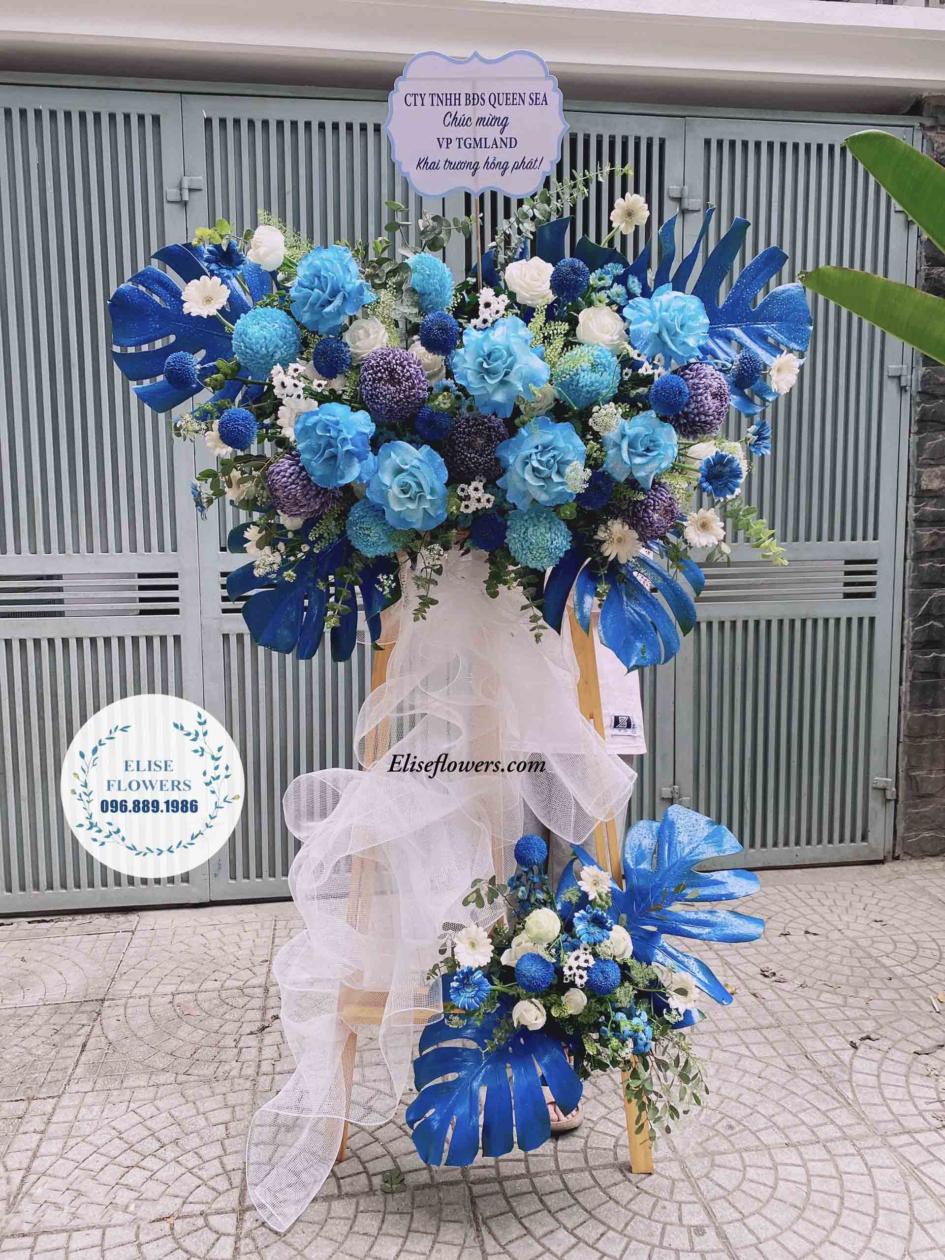 Hoa khai trương đẹp ở Hà Nội - Điện hoa khai trương uy tín ở Hà Nội - Lẵng hoa chúc mừng khai trương sang trong