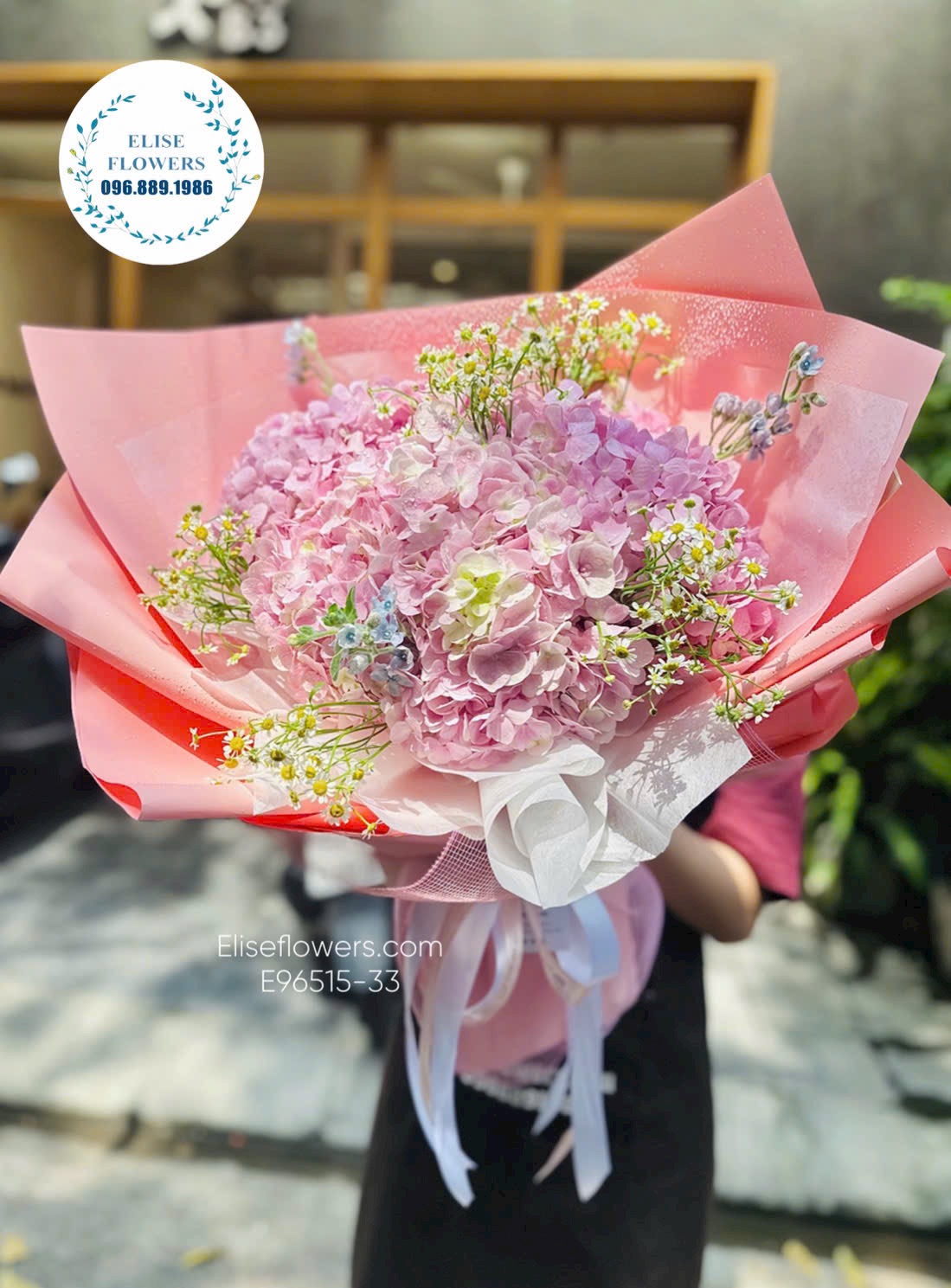 Hoa Tặng Mẹ. Bó Hoa Cẩm Tú Cầu Tặng Mẹ. Điện hoa Hà Nội Eliseflowers