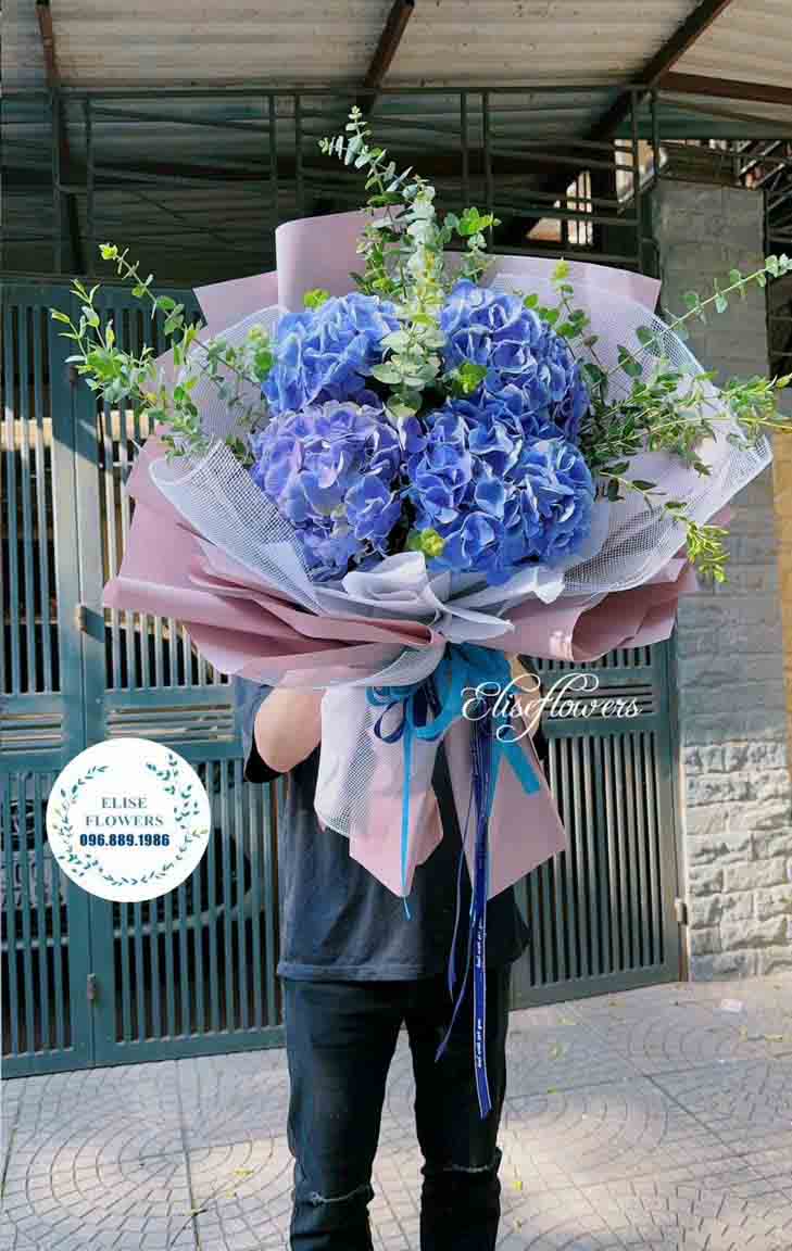 Bó hoa cẩm tú cầu bày tỏ lời xin lỗi | Bó hoa cẩm tú cầu xanh 4 bông