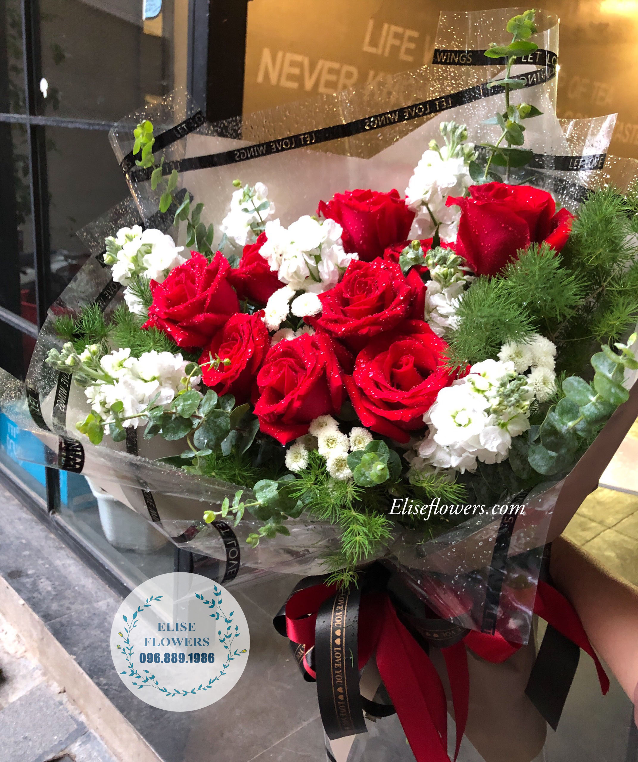 bó hoa hồng đỏ đẹp | dịch vụ điện hoa, giao hoa quận Cầu Giấy, thanh xuân, từ liêm, ba đình, đống đa