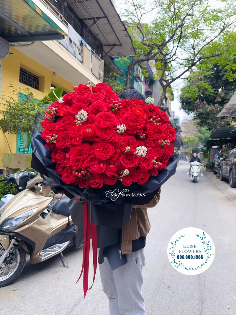 Lẵng hoa nhập khẩu chúc mừng sinh nhật | Bó hoa hồng đỏ nhập khẩu | Hoa tặng bạn gái