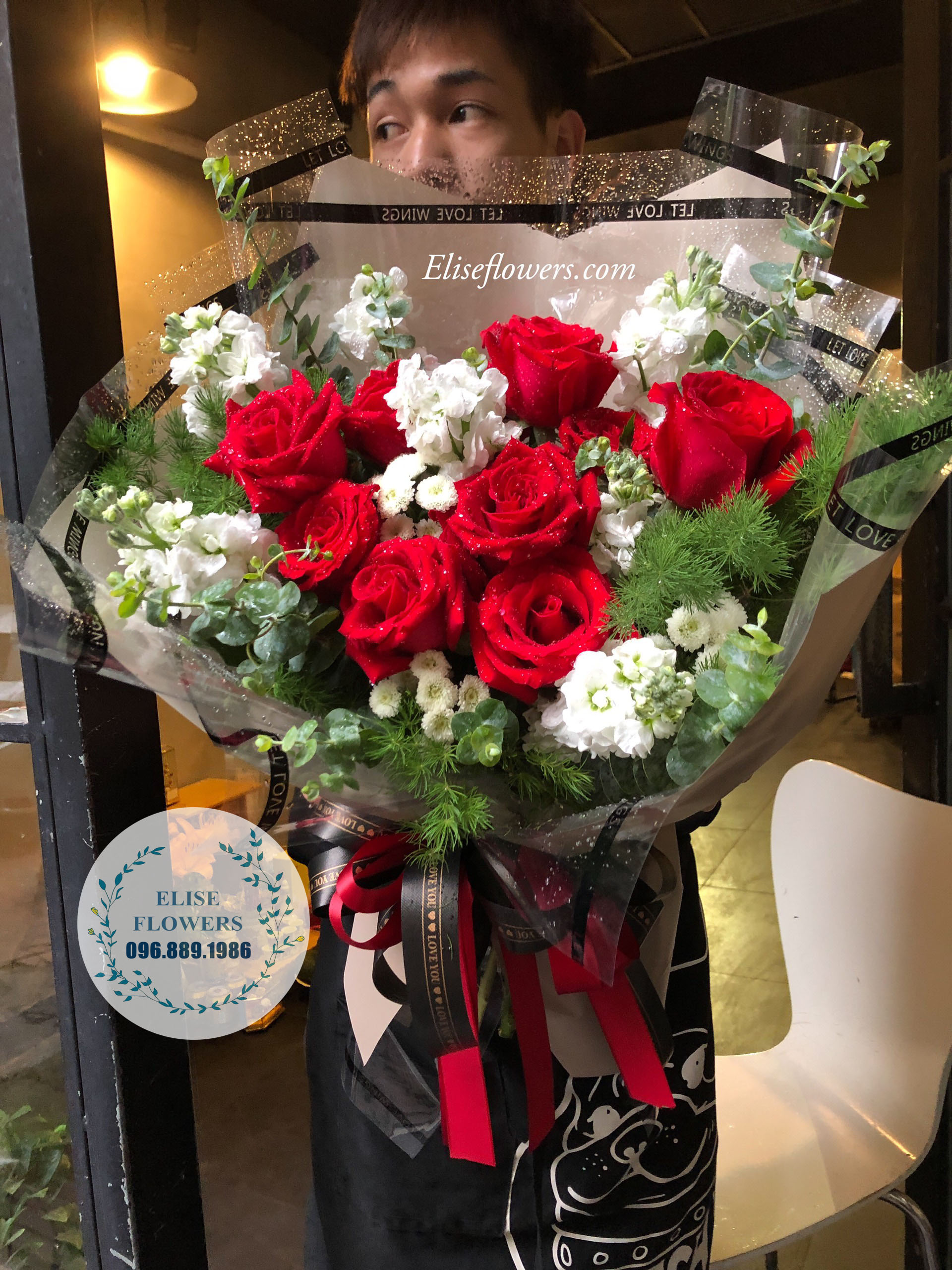 Bó hoa hồng đỏ nhập khẩu đẹp | Bó hoa sinh nhập đẹp quận Cầu Giấy